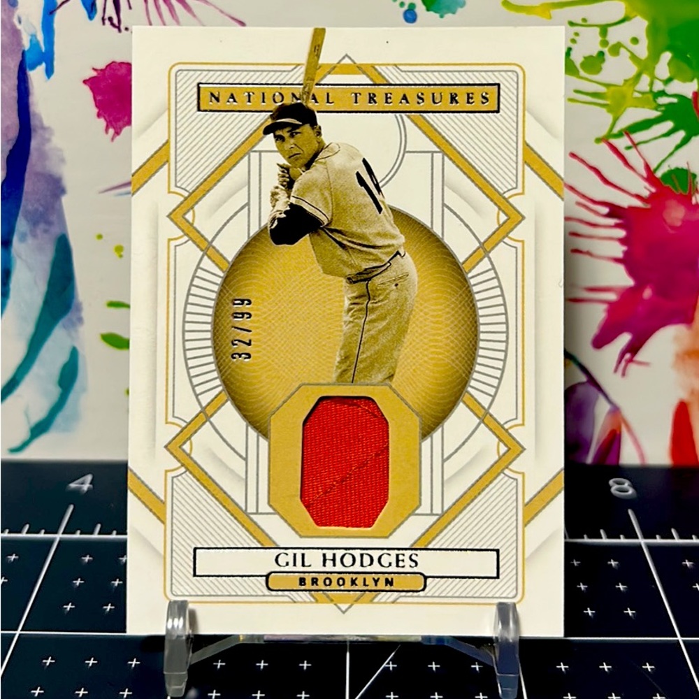 2021 PANINI NATIONAL TREASURES GIL HODGES PATCH /99 BROOKLYN DODGERS